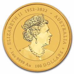 Золотая монета 100 долларов "Лунный календарь III" Год Дракона 2024 год 1 унция, 31,1г.